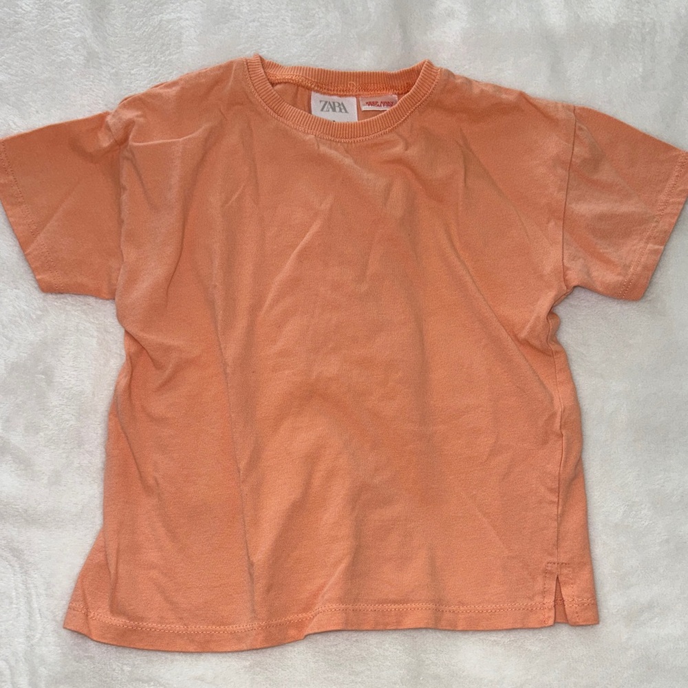 Zara Kids Peach-Orange Short Sleeve Tee